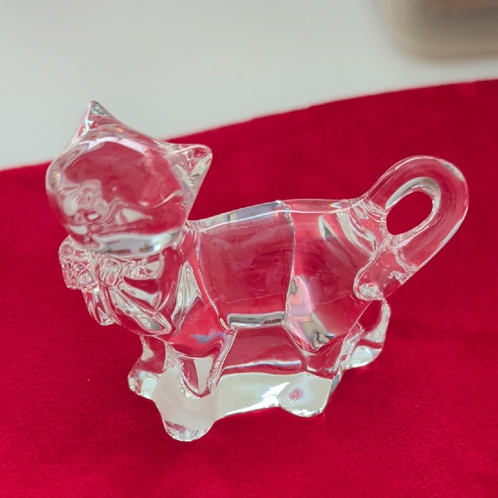 Lenox Clear Crystal Cat Figurine